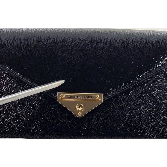 New Michael Kors Grace Small Patent Leather Envelope Clutch $178.00 - Picture 2 of 6